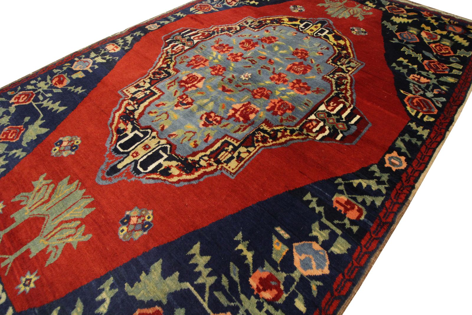 Red Antique Rugs Uk, Handmade Carpet For Sale Caucasian Karabagh Rug photo for sale
