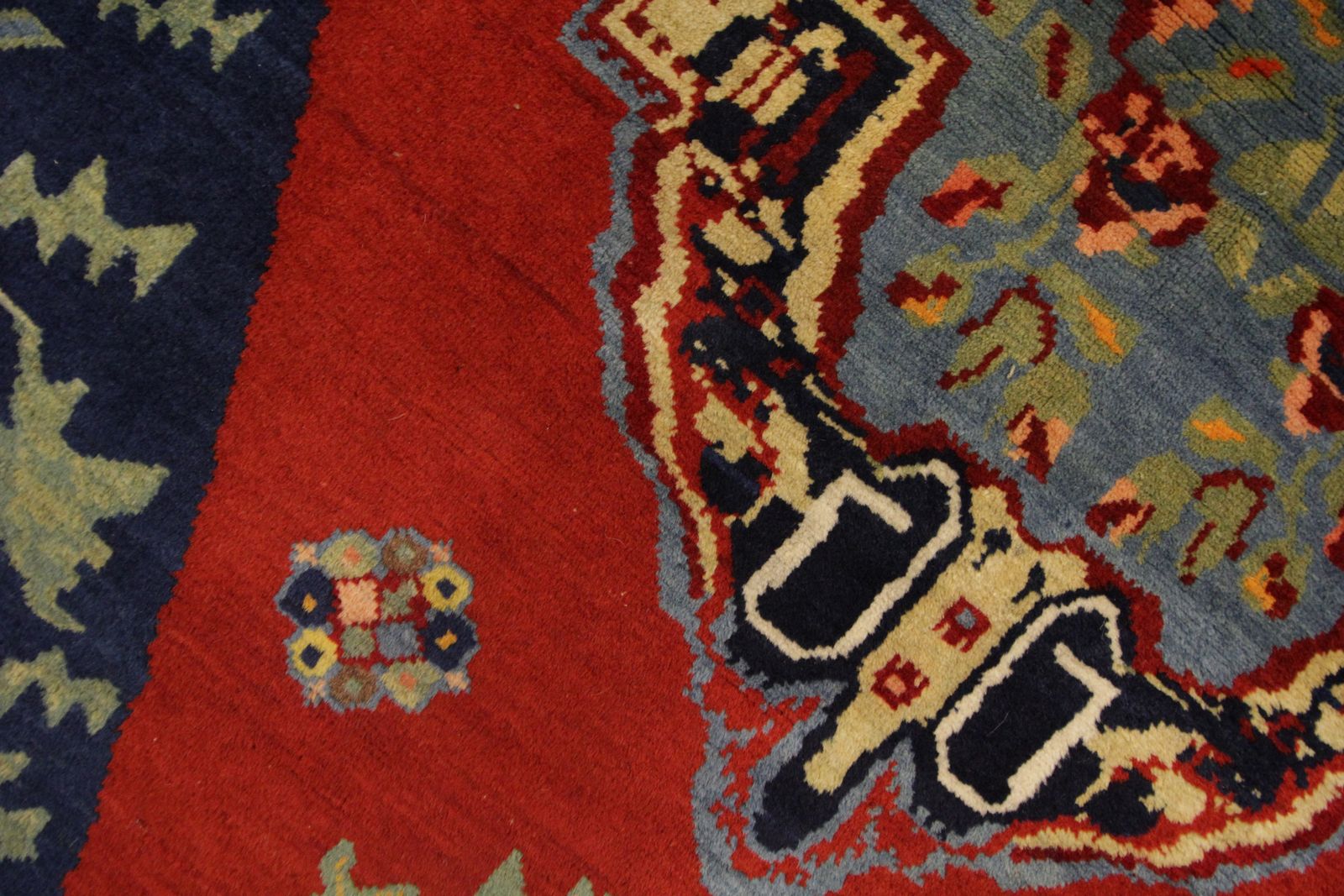 Red Antique Rugs Uk, Handmade Carpet For Sale Caucasian Karabagh Rug photo vinterior