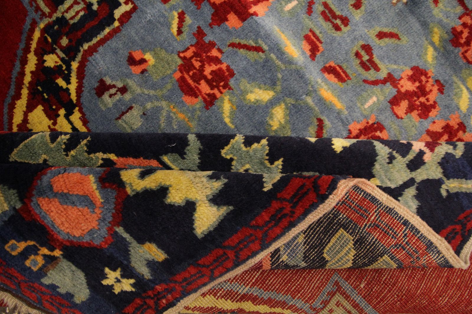 Red Antique Rugs Uk, Handmade Carpet For Sale Caucasian Karabagh Rug photo vintage