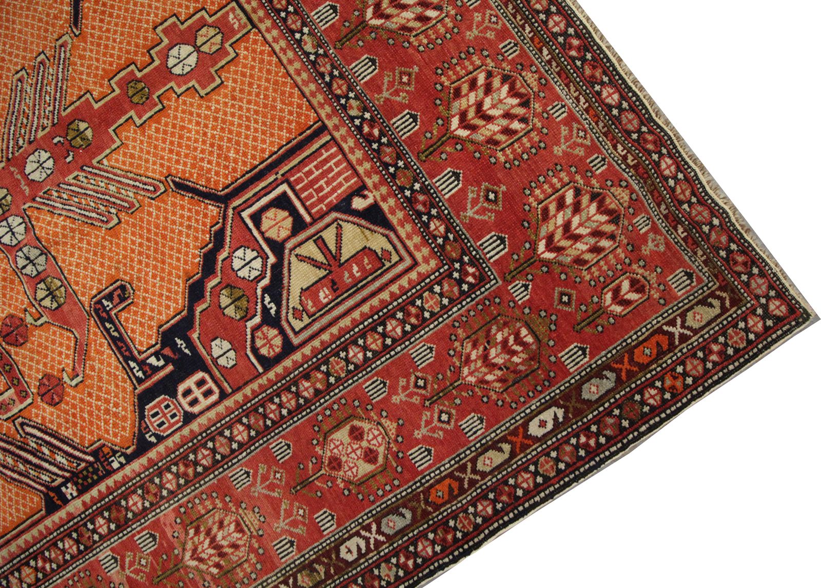 Fine Collectable Antique Carpet Caucasian Shirvan Rug, Geometric Design Wool Rug 128x188cm photo Textiles