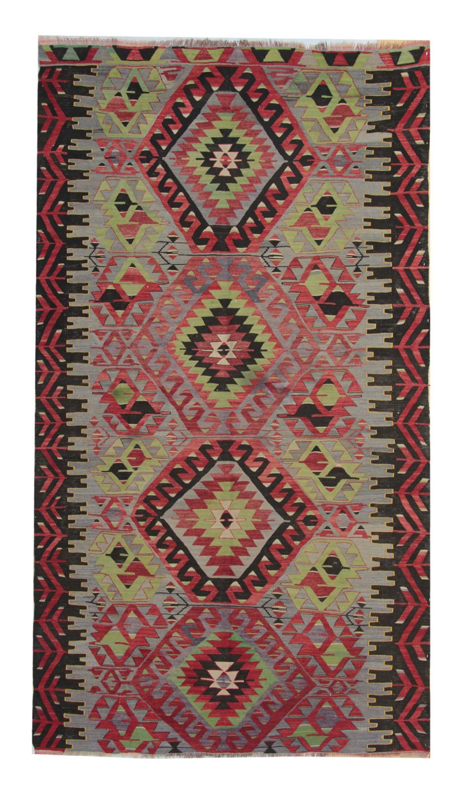 Antique Rugs Uk, Turkish Kilim Rugs For Sale, Geometric Anatolian Runners 154 X 288 Cm