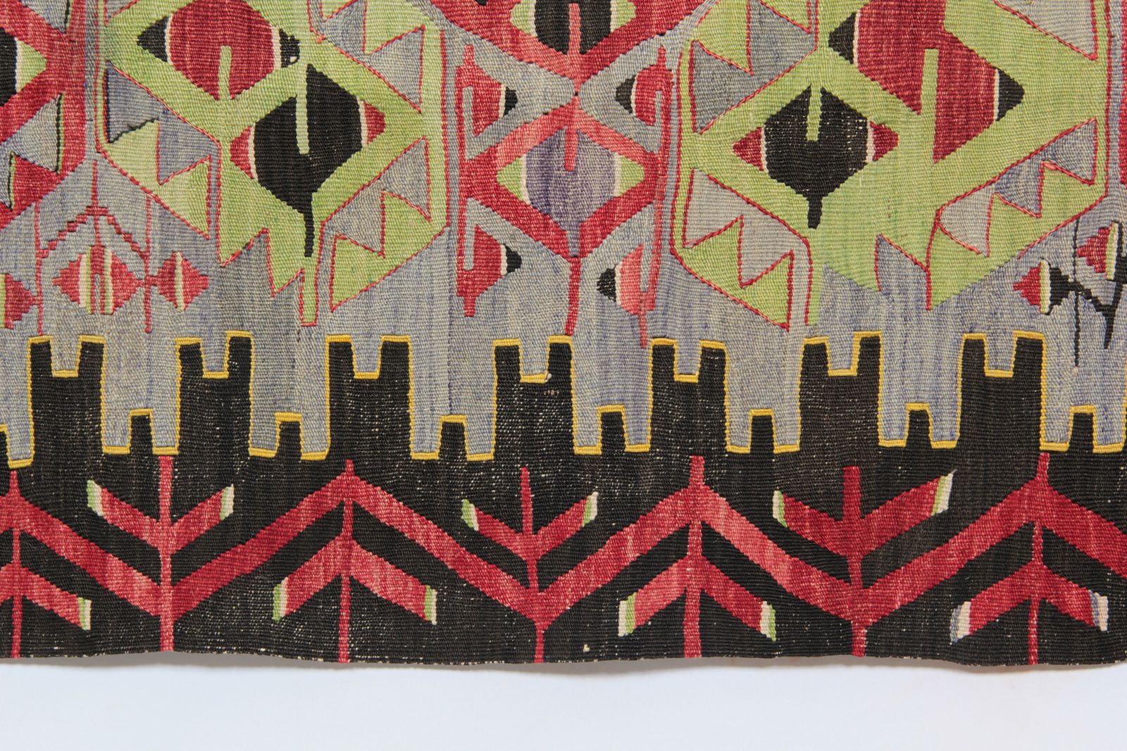 Antique Rugs Uk, Turkish Kilim Rugs For Sale, Geometric Anatolian Runners 154 X 288 Cm photo Textiles