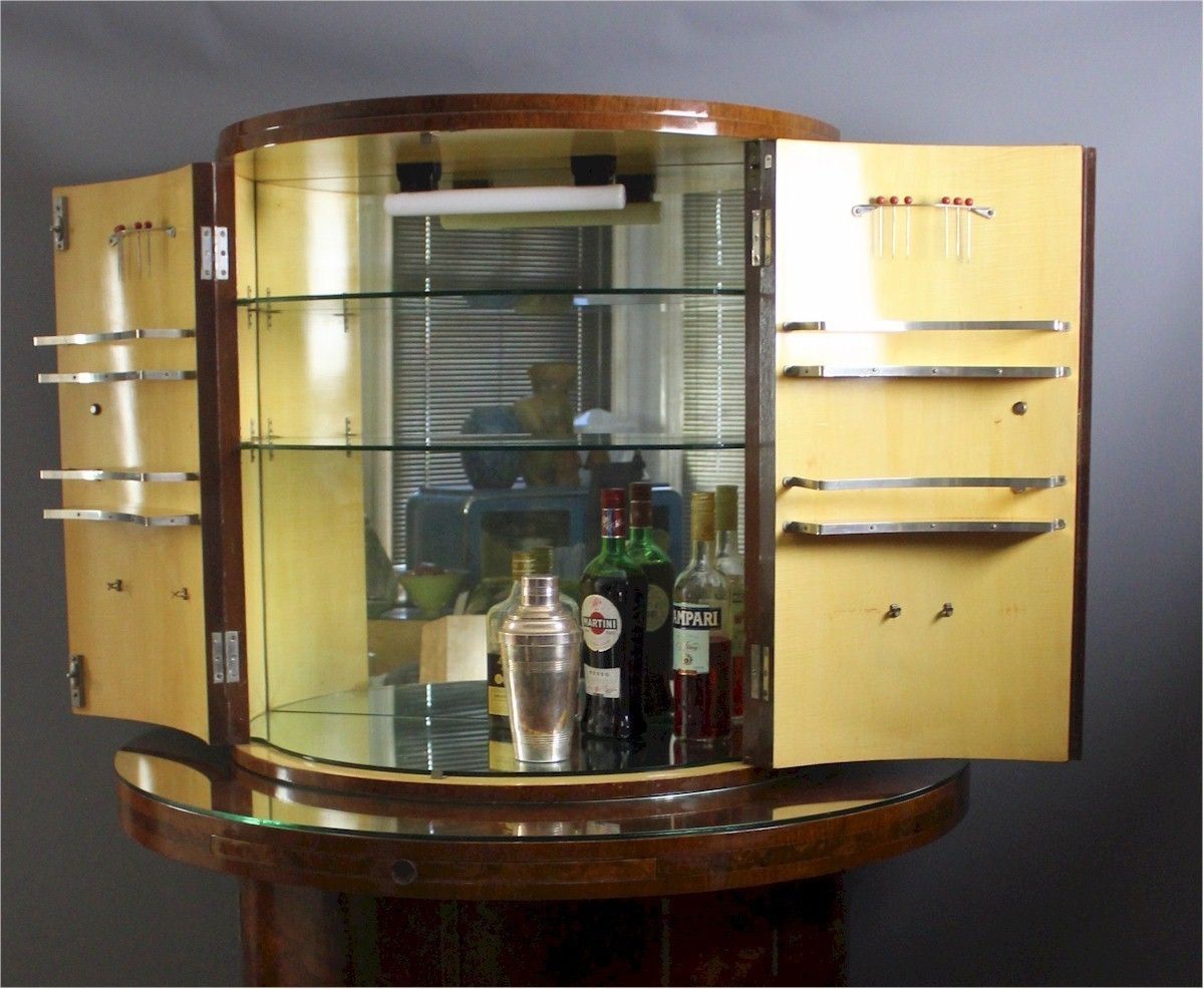 Art Deco Demi Lune Cocktail Cabinet photo buy