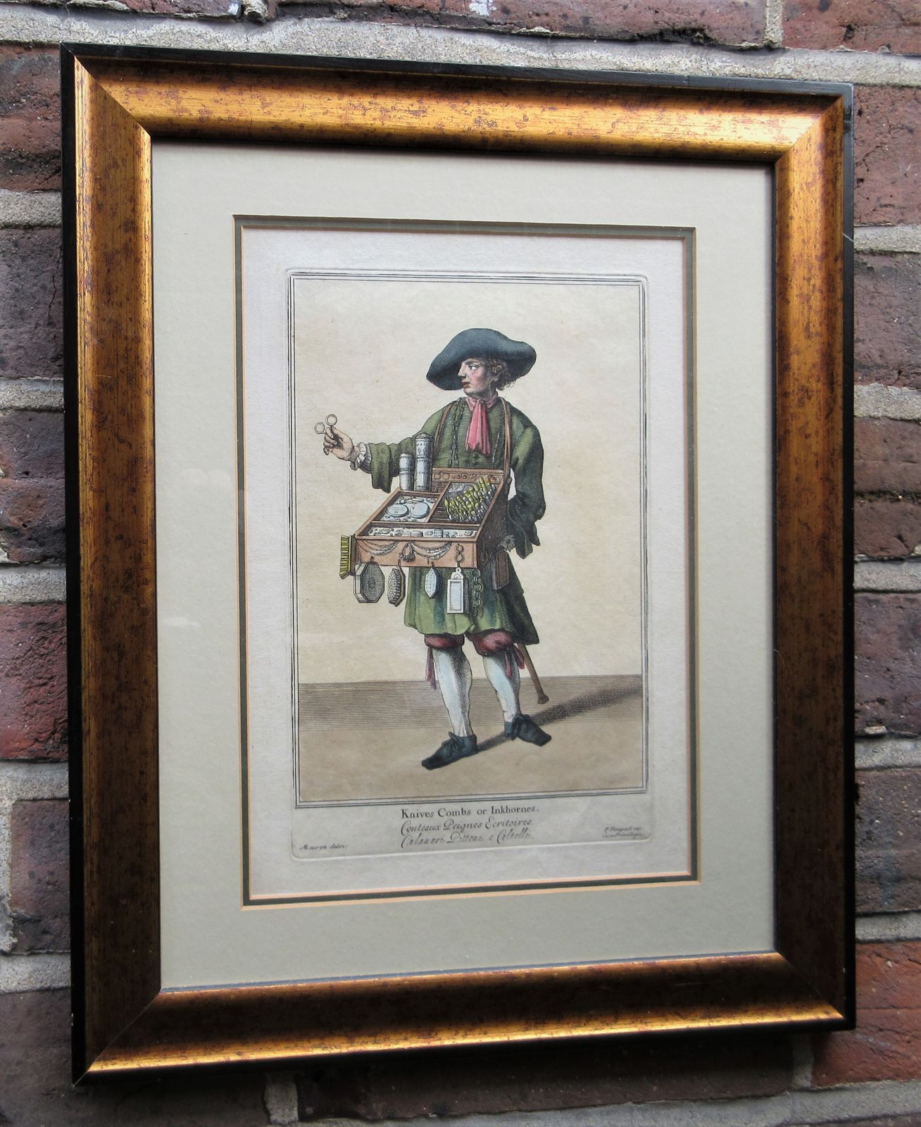 Copperplate Line Engraving ~ Knives Combs Or Inkhornes By Marcellus Laroon C1688