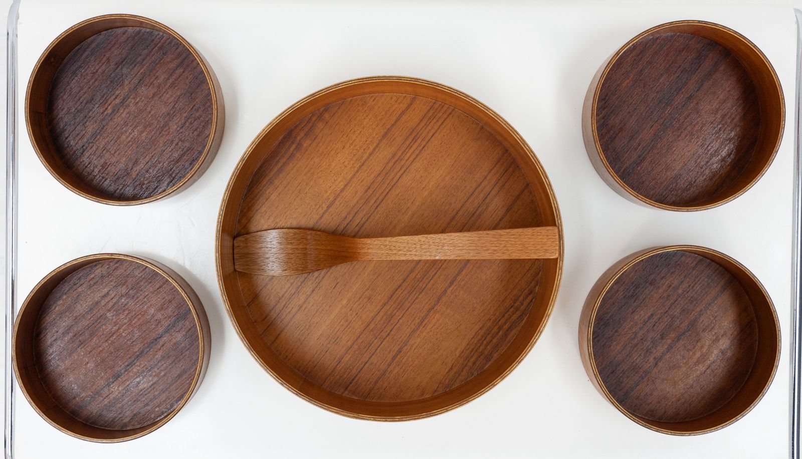 Vintage Teak Salad Serving Set photo vinterior