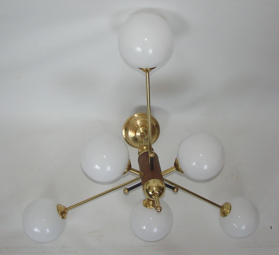 Stilnovo Style Chandelier, 60s photo Lighting