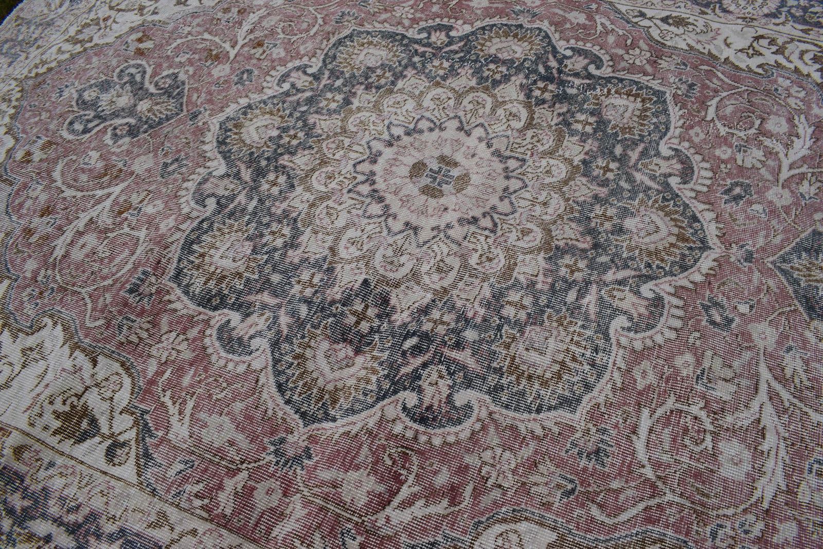 1960s Vintage Washed Out Oushak Rug photo 1098.0
