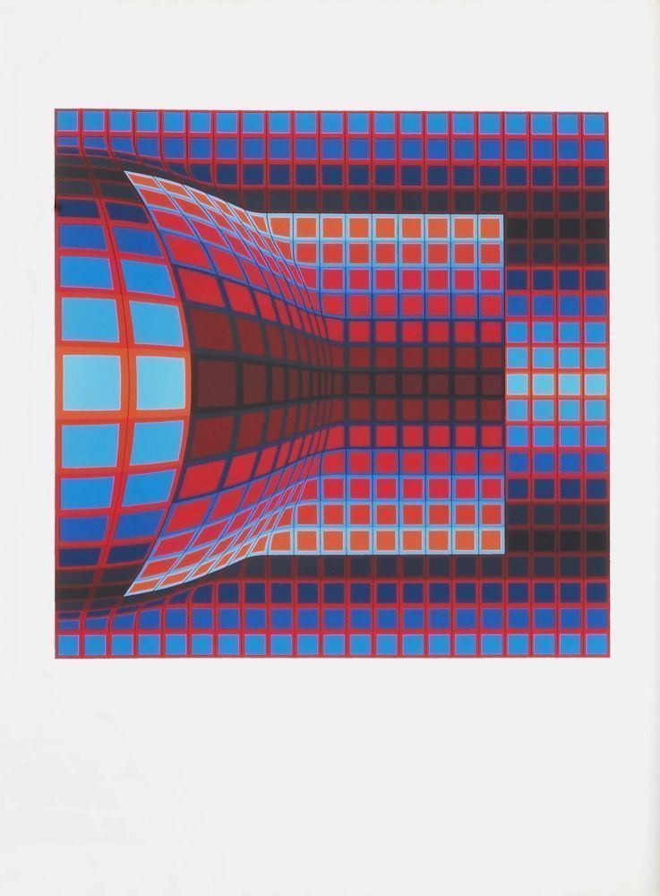 Vasarely Victor Silkscreen Composition Cinetique 6