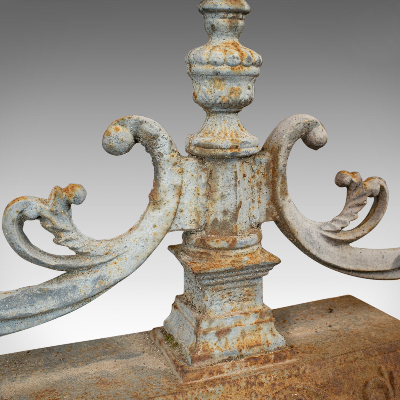 795.0 Vintage Outdoor Stand, French, Cast Iron, Planter, Stick, Art Nouveau, C.1950 photo