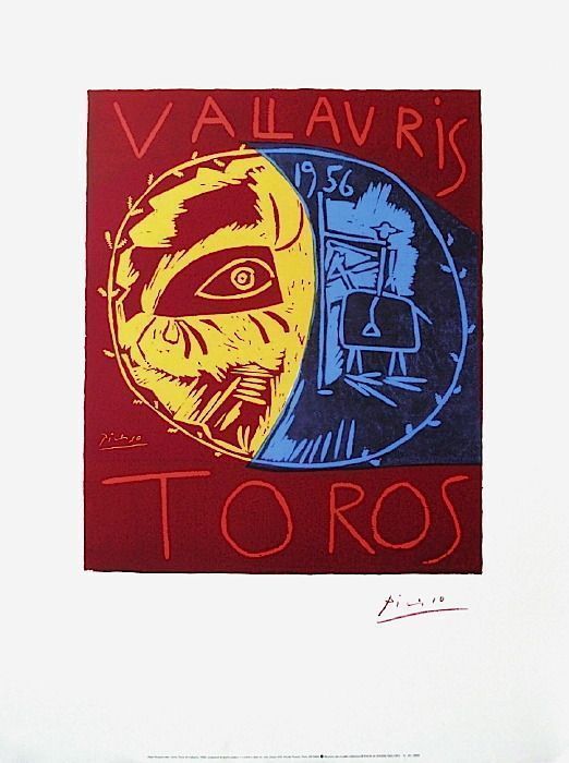 Picasso Pablo (After)   Silkscreen Reproduction Poster   Toros En Vallauris