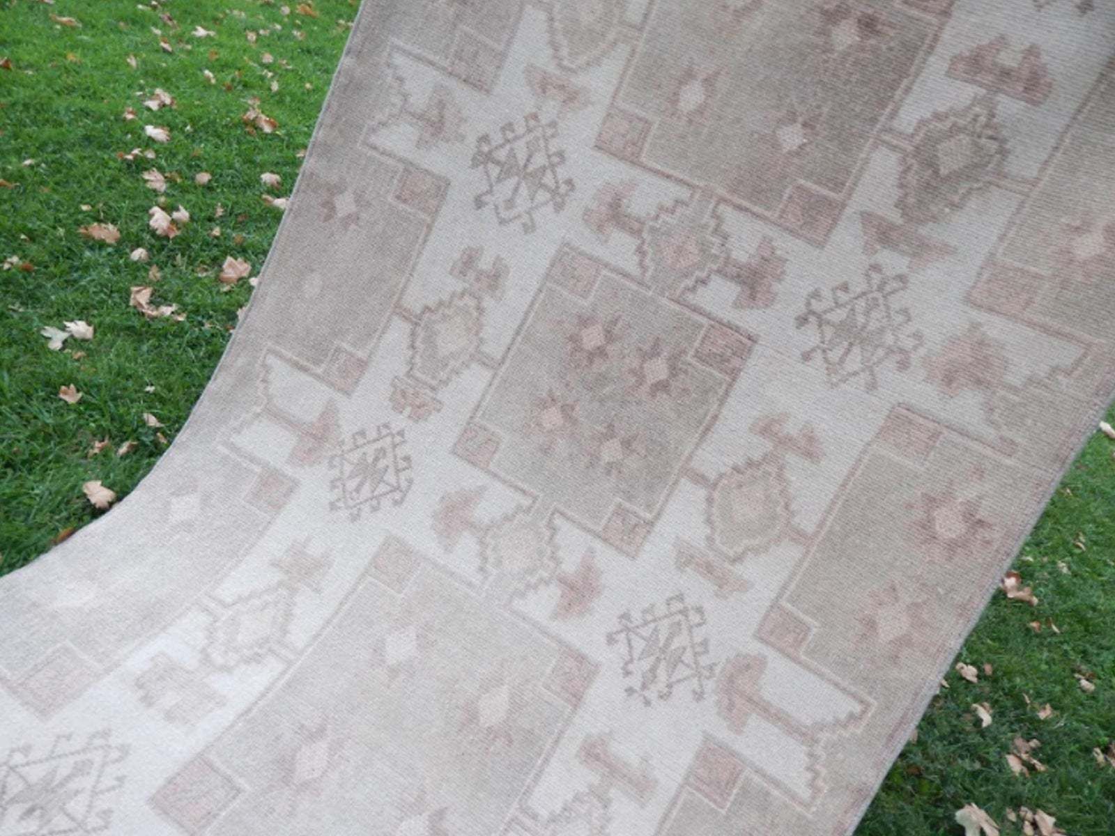 Textiles 1970s Vintage Turkish Oushak Handwoven Rug 4′3″ × 7′12″ photo