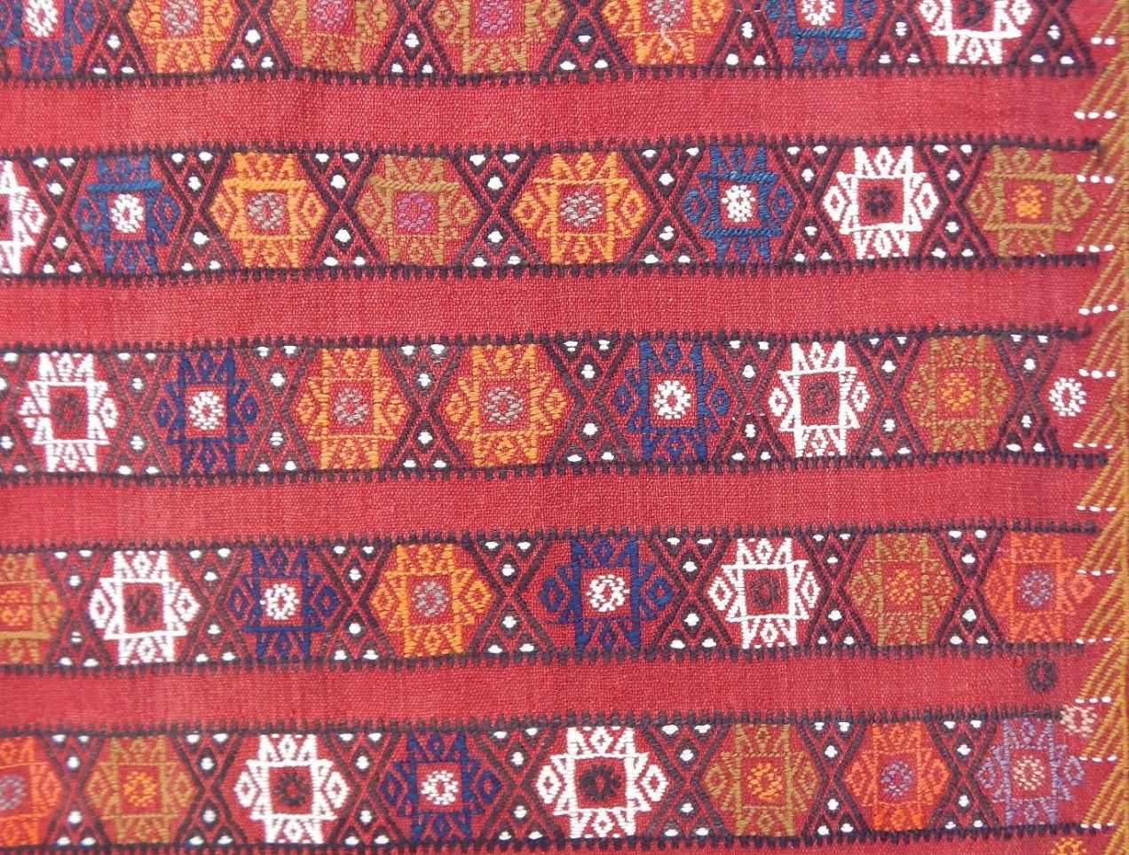 photo for sale 1970s Vintage Turkish Kilim Cicim Rug 5′6″ × 13′