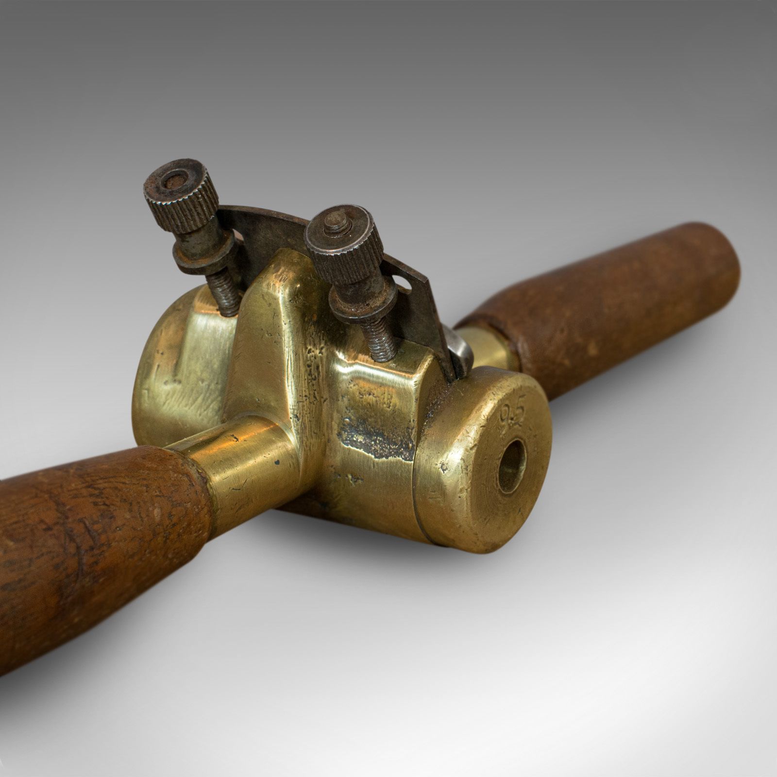 photo furniture Vintage Taper Maker, English, Brass, Shipwright's Woodworking Tool, Circa 1950