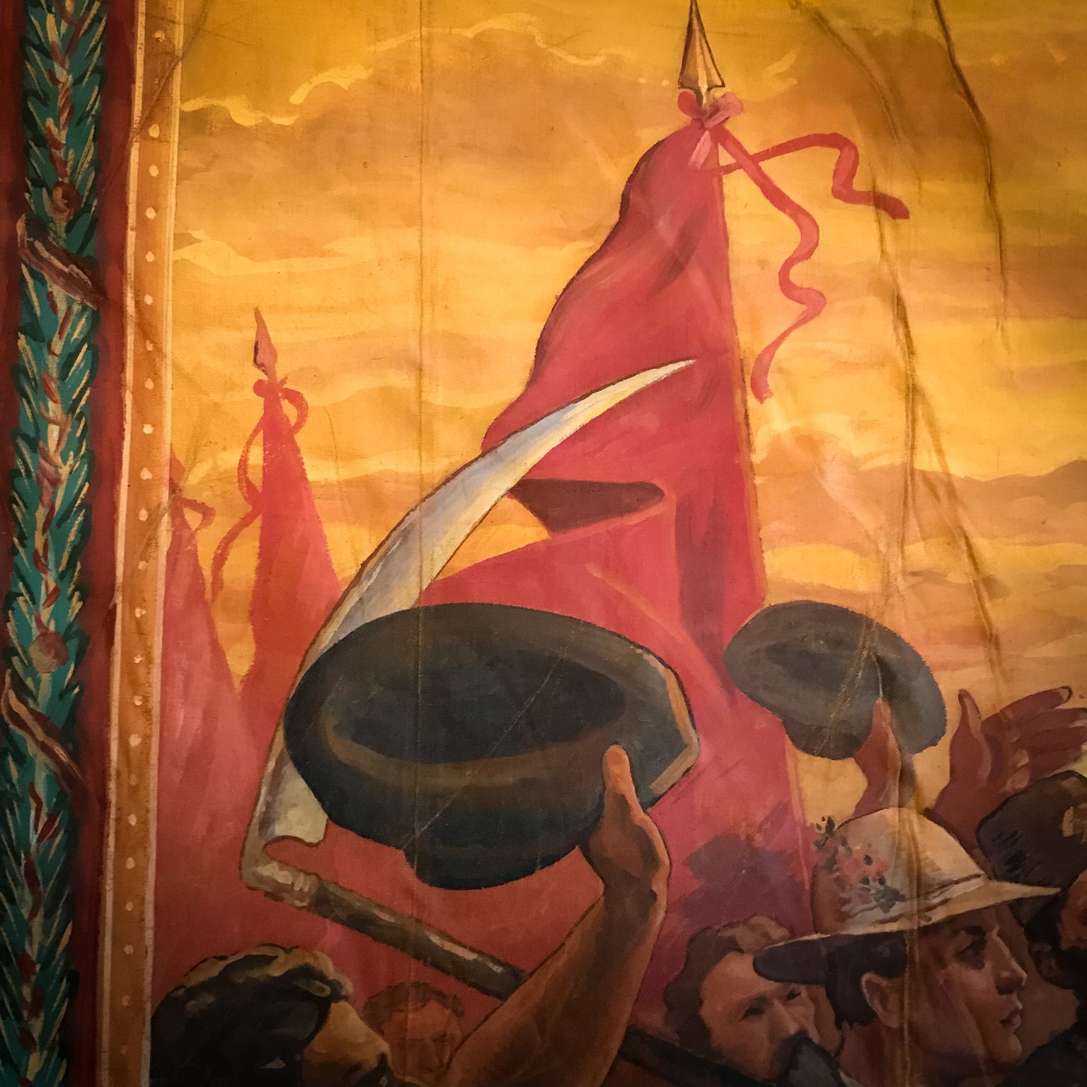 Xl Theater Painting By Karl Marx On Canvas Circa 1900 Czech Republic photo vinterior