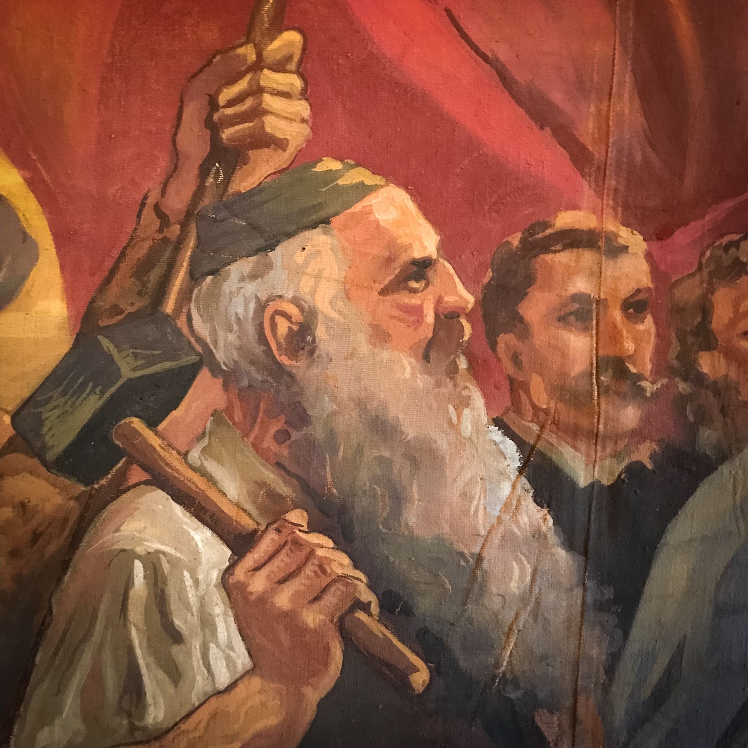 photo buy Xl Theater Painting By Karl Marx On Canvas Circa 1900 Czech Republic