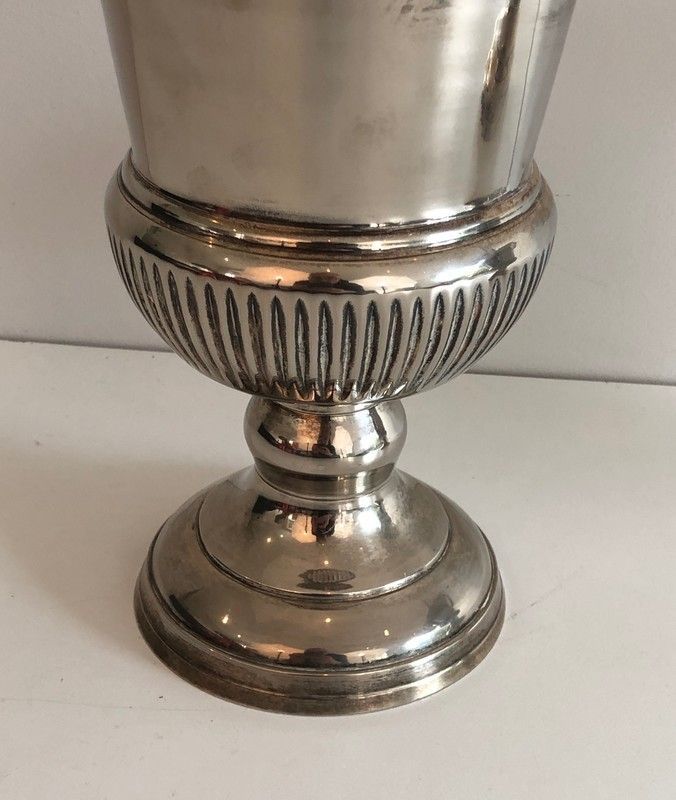 Pair Of Small Medicis Style Silvered Metal Champagne Bucket. French. Circa 1940 photo buy