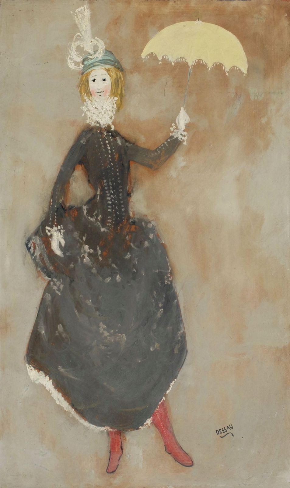 Dussau Paul Lucien (1909 1999)   Woman With Umbrella