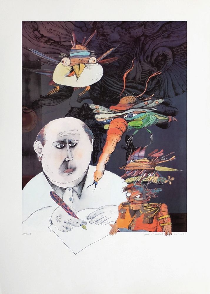 Brandão José (1944 Portugal)   Photolithography   Self Portrait
