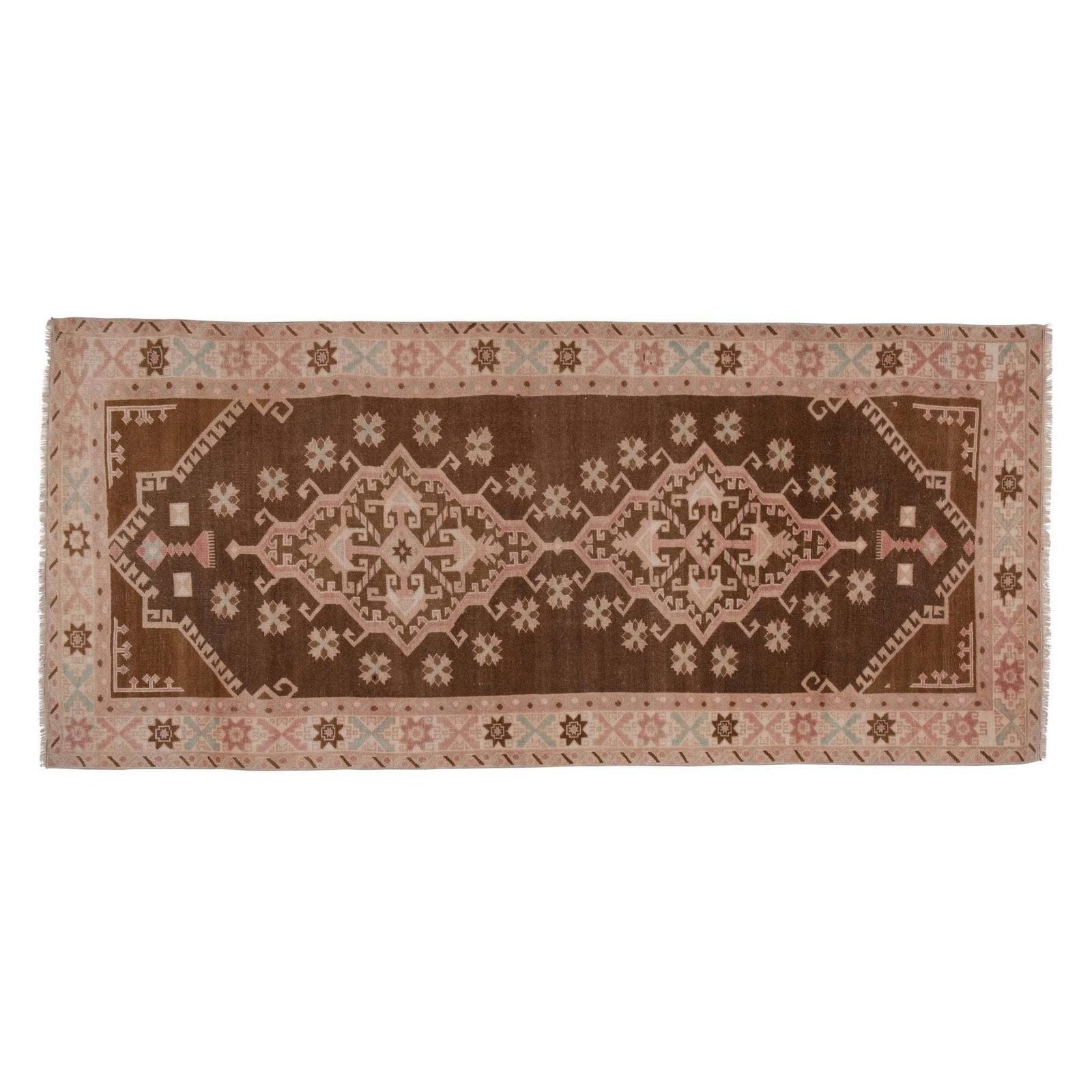 Turkish Oushak Hand Knotted Runner Rug photo furniture