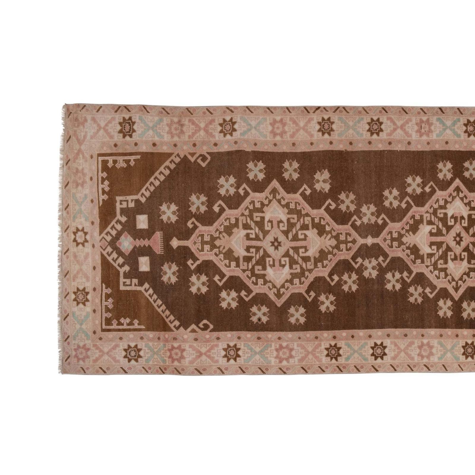 Turkish Oushak Hand Knotted Runner Rug photo Textiles