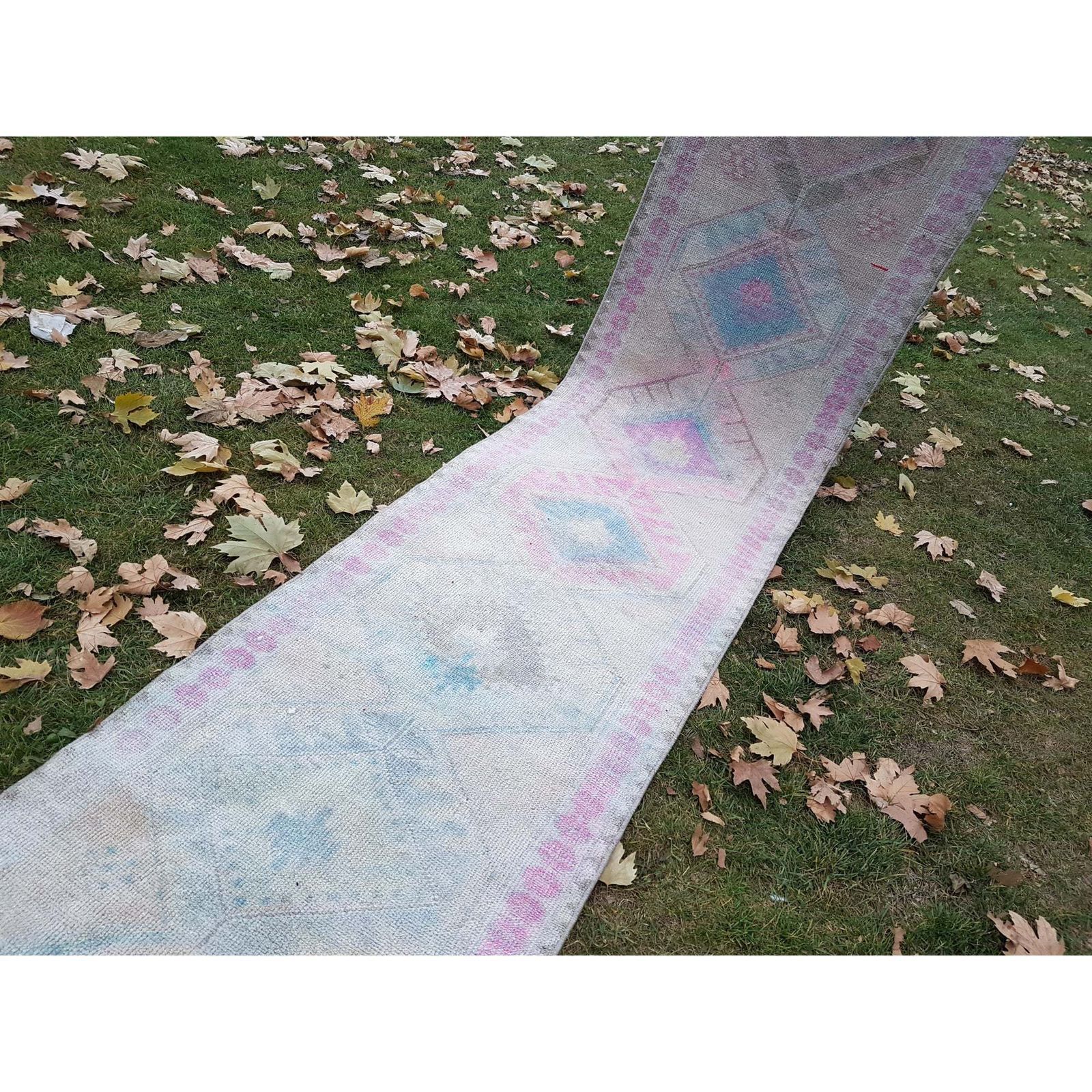 Hand Knotted Turkish Kurdish Runner Herki Rug Tribal Long Runner photo vinterior