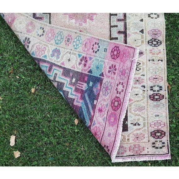 Textiles Hand Knotted Turkish Kurdish Runner Rug Tribal Long Runner photo