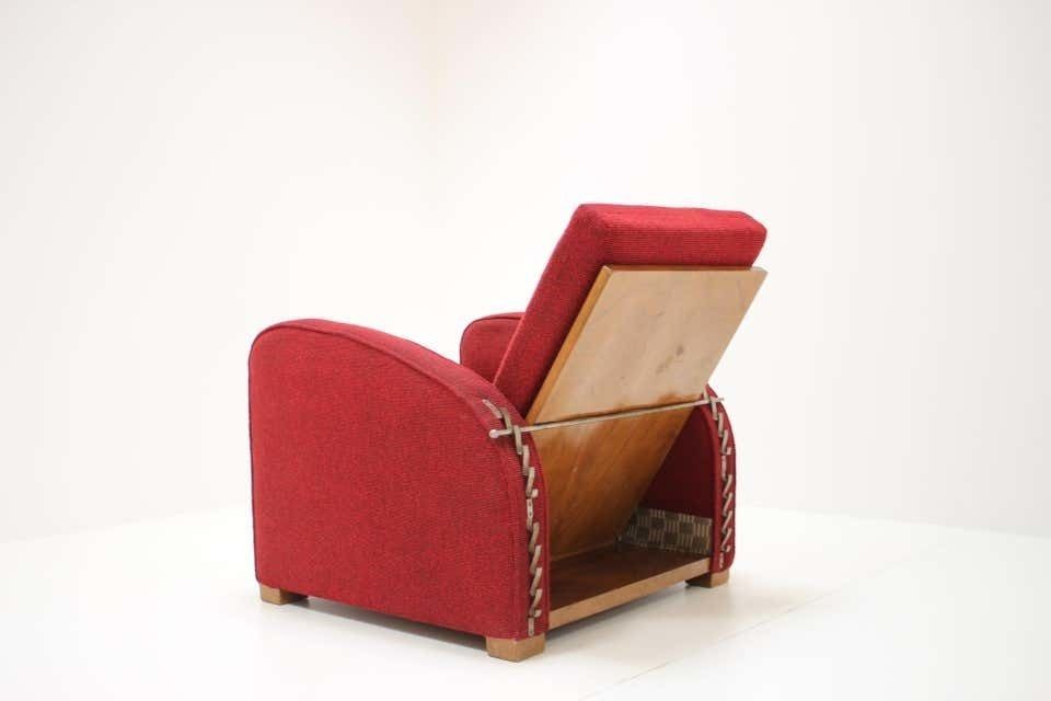 Rare Armchair Design By Jindřich Halabala Model H 282, Czechoslovakia. photo buy