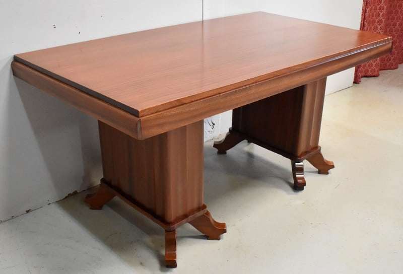 Rectangular Table In Solid And Veneered Mahogany 1930/1940 photo for sale