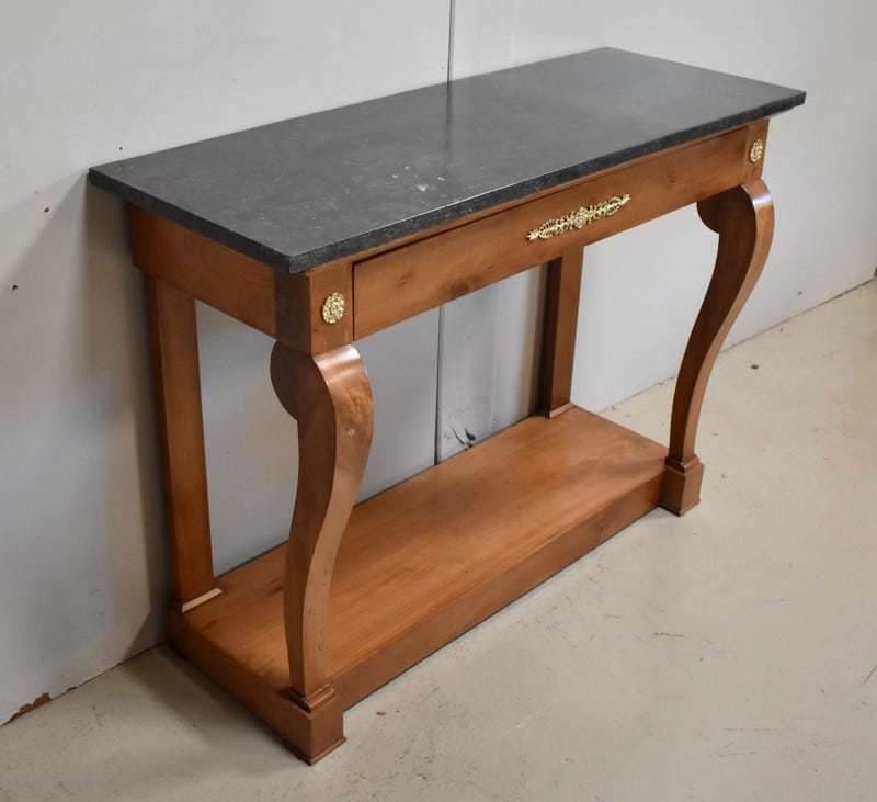 Console In Solid Cherry, Restoration Period   1820 photo furniture