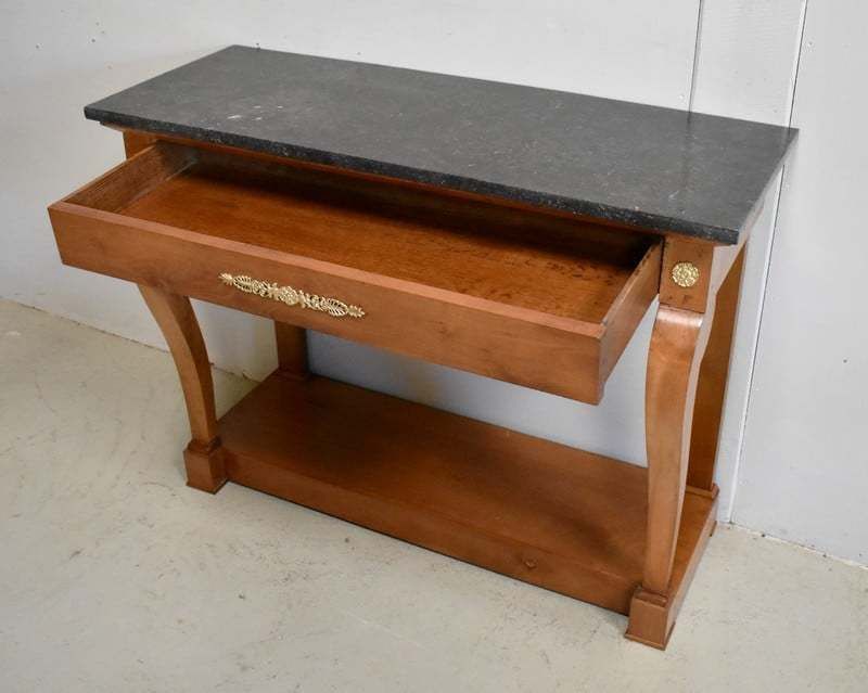 Console In Solid Cherry, Restoration Period   1820 photo Furniture