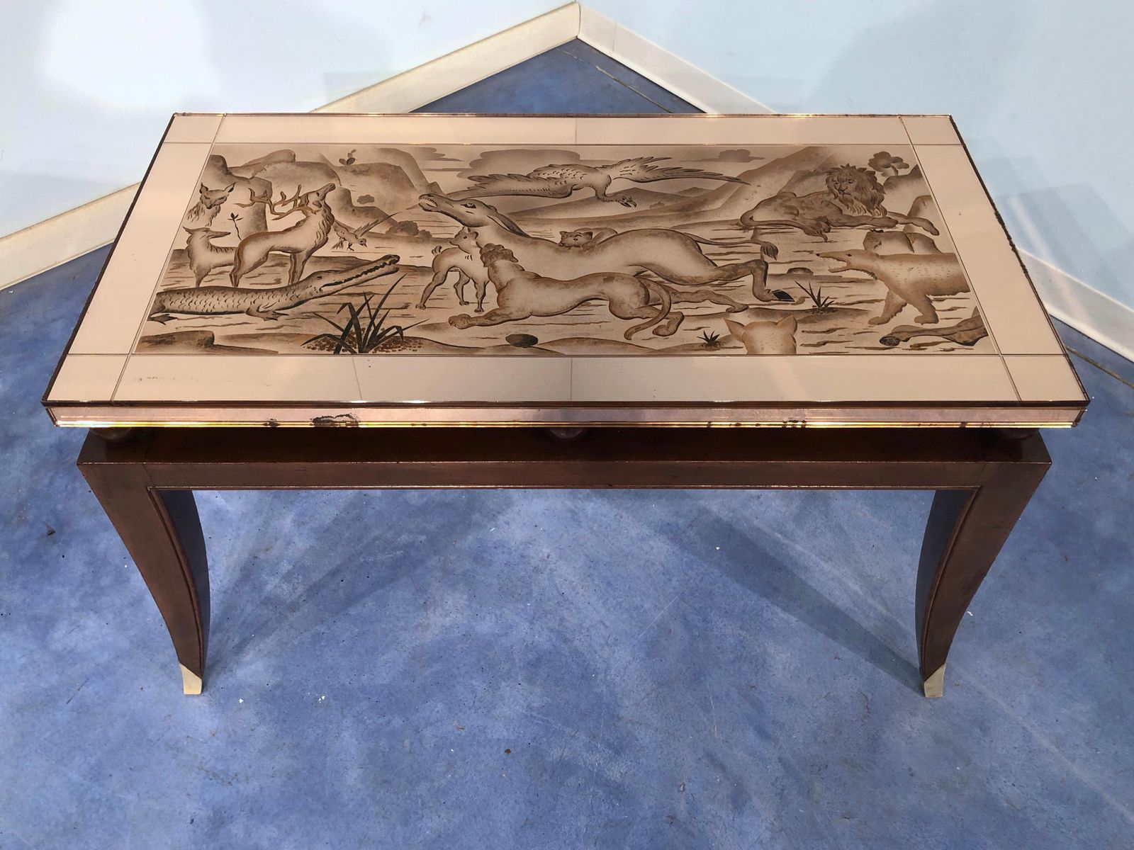 photo for sale French Art Deco Coffee Table, In The Style Of Pascaud, 1940