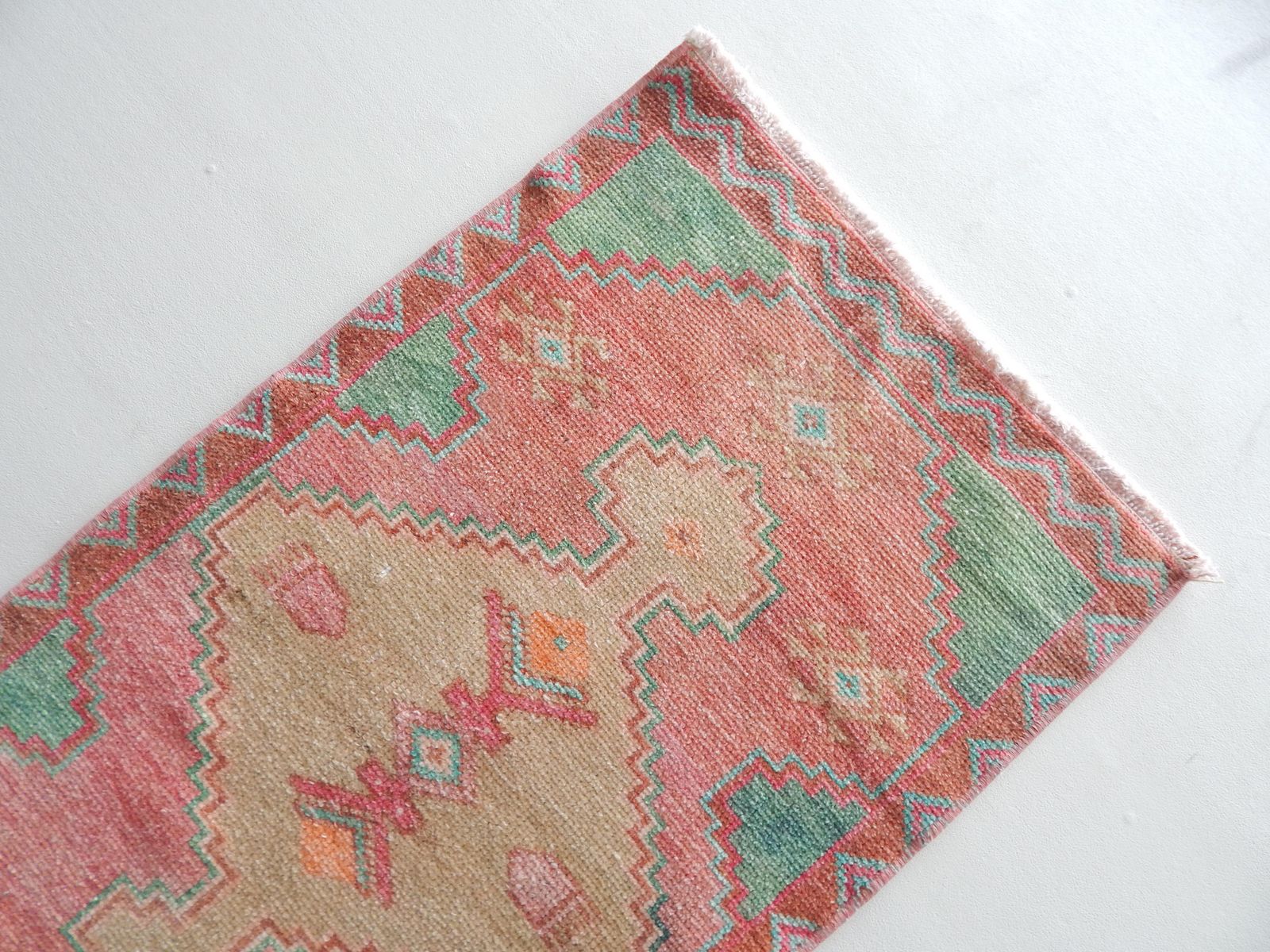 Vintage Small Oushak Turkish Rug 1'10" X 3'3" photo vinterior