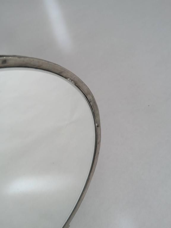 Pewter Hand Mirror In Swedish Grace Style, 1930s photo vinterior