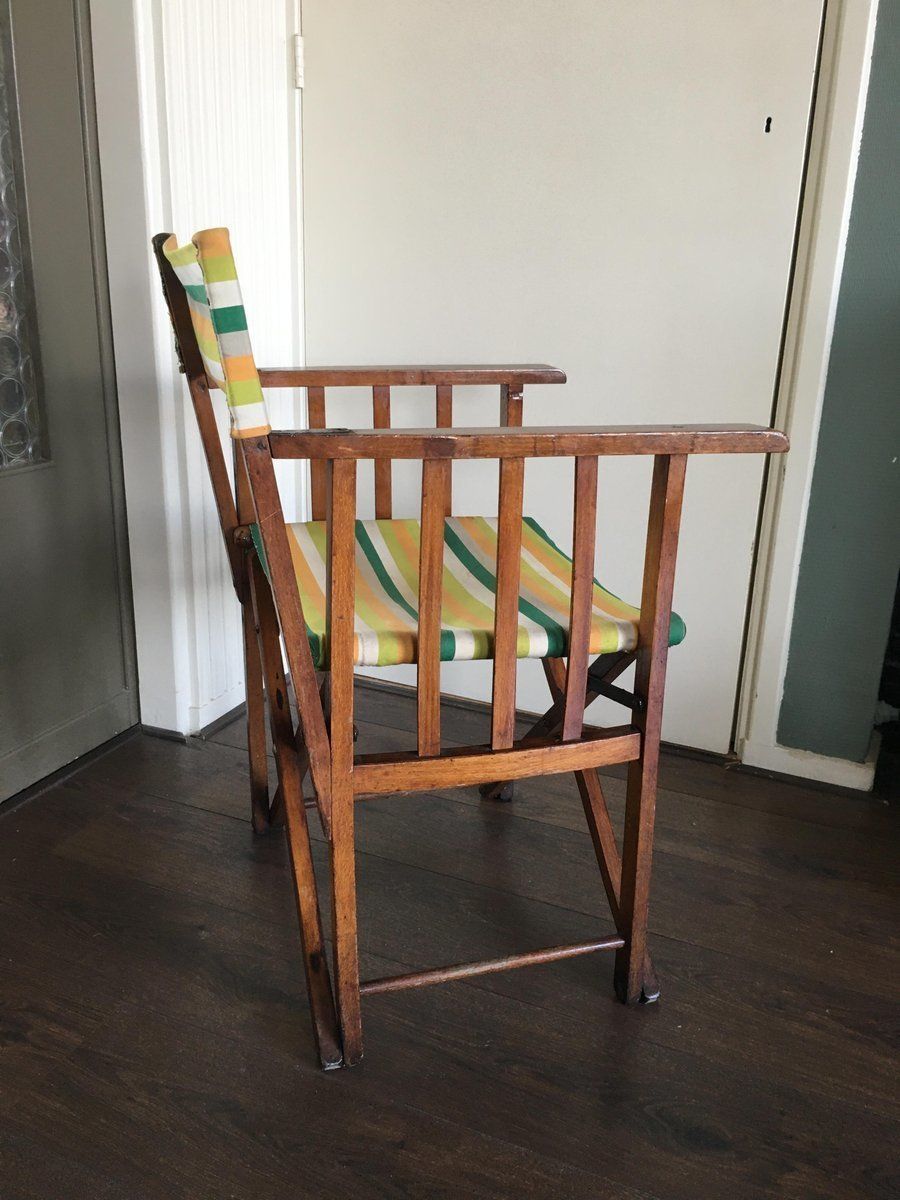 photo furniture Vintage Folding Safari Chair, 1940s