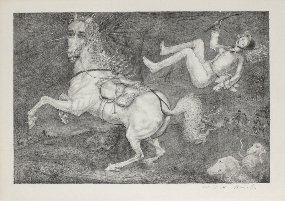 Moretti Lucien Philippe   Lithograph   To Illustrate Brel 11 The Horse