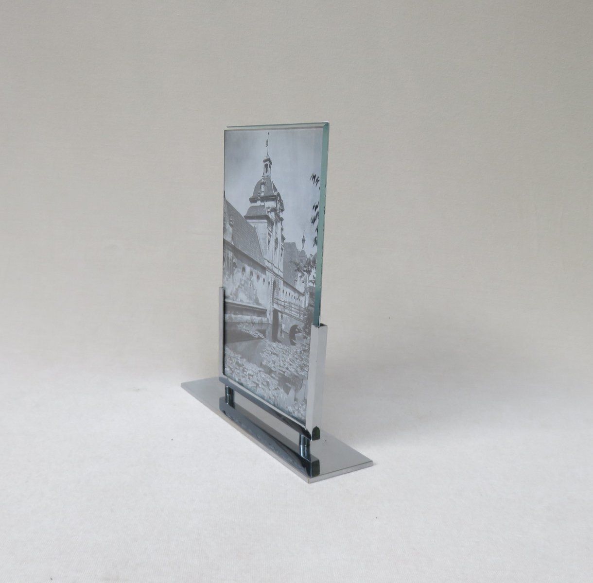 Art Deco French Chrome Picture Frame photo for sale