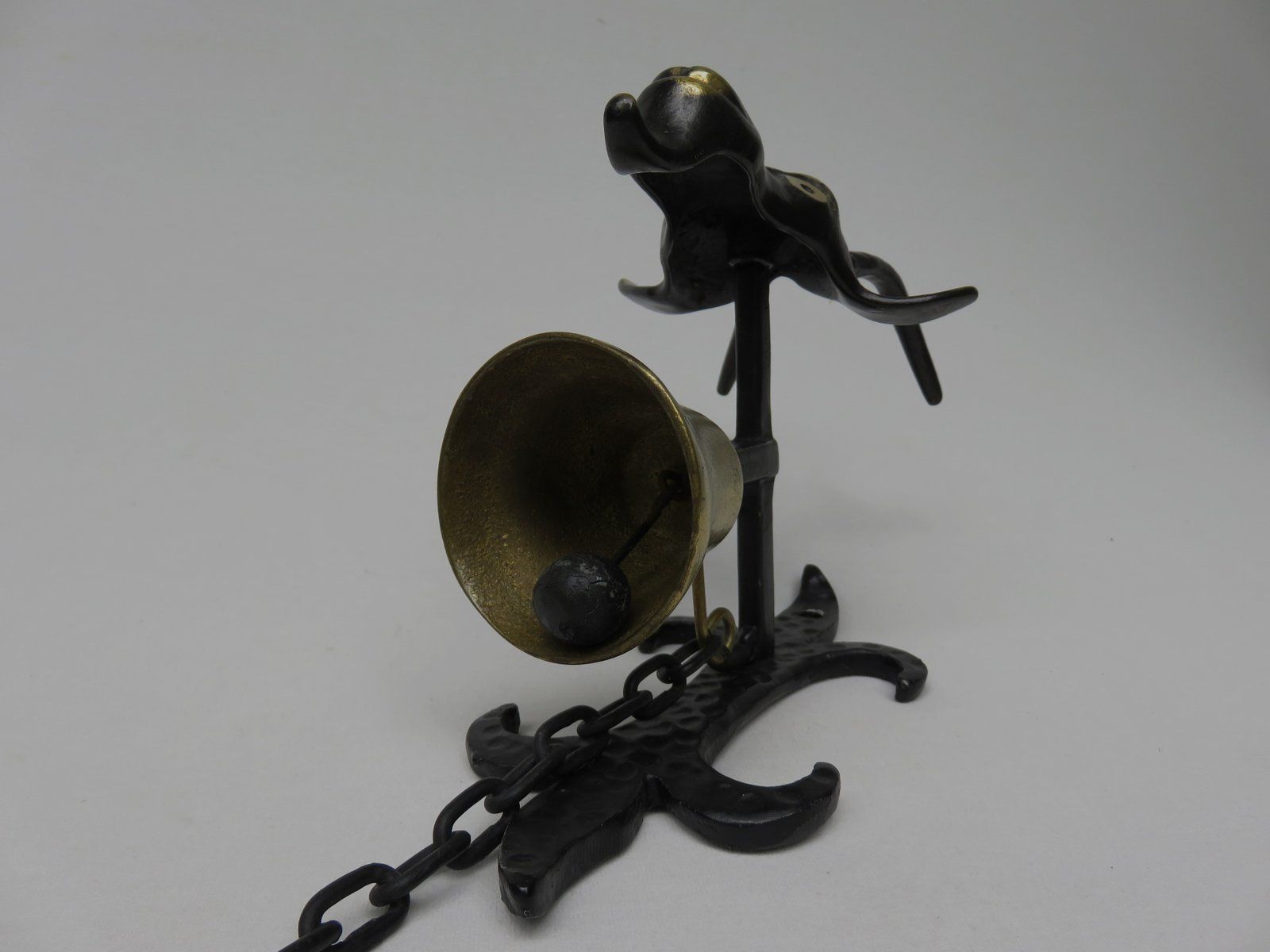 photo furniture Black Brass Goat Door Bell By Walter Bosse, 1950s
