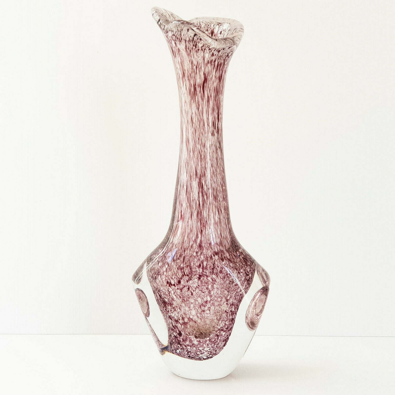 Prachtige Murano Glazen Vaas, Vintage Jaren 1960