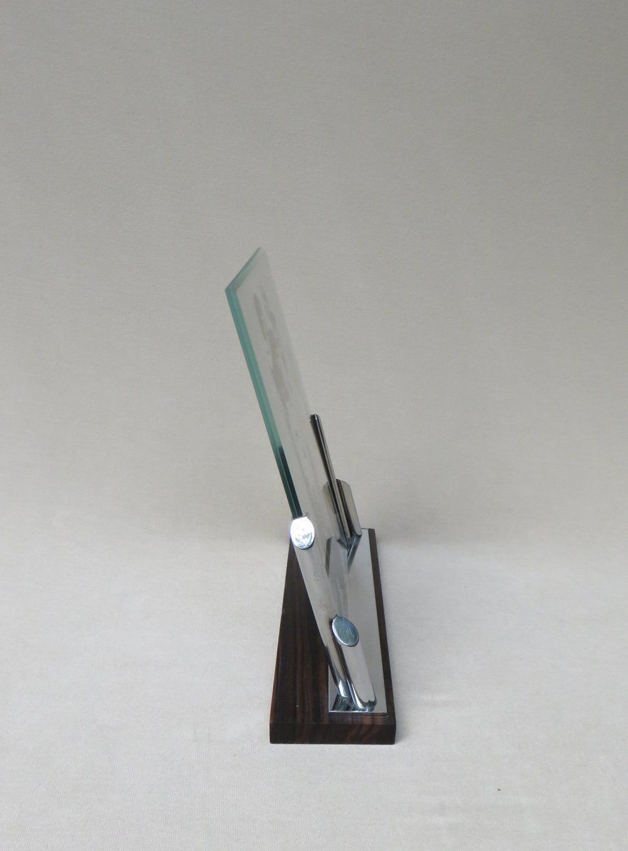 Art Deco Rosewood And Chrome Picture Frame photo Home Decor