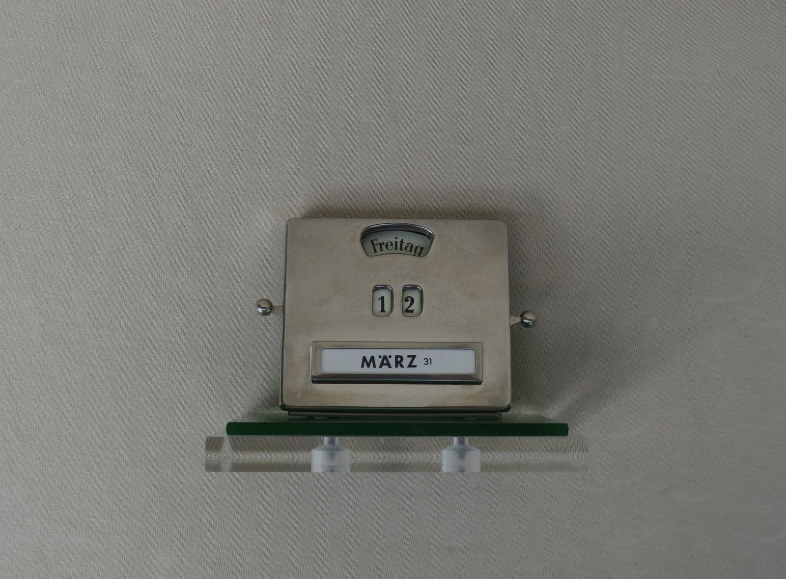 Plexiglas And Chrome Perpetual Calendar From Jakob Maul, 1930s photo vinterior