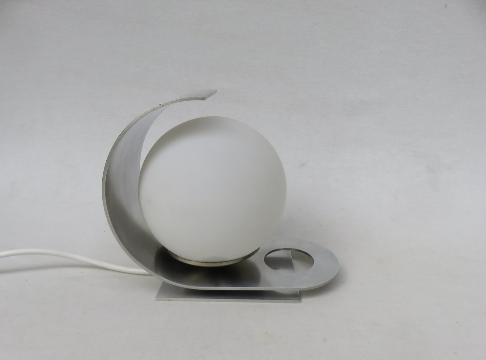 Small Italian Aluminum Table Lamp By Pia Guidetti Crippa For Lumi, 1970s photo furniture