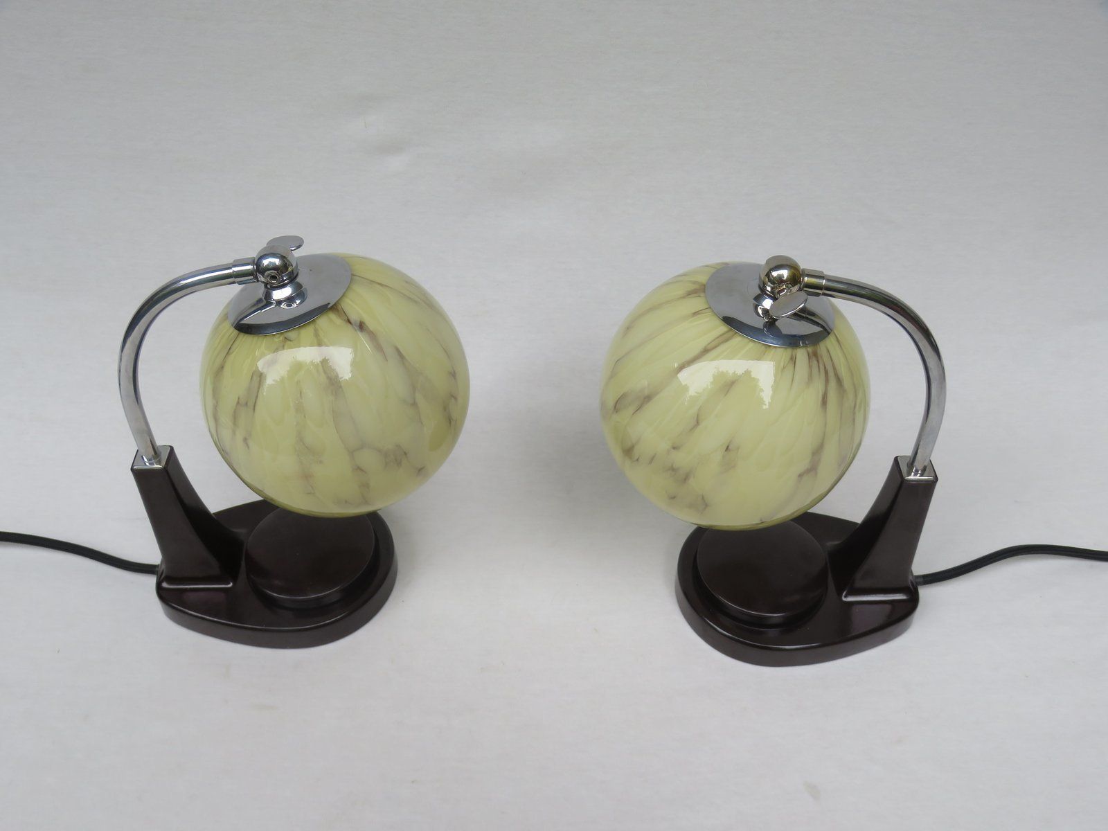 Bauhaus Bakelite Table Lamps By Marianne Brandt For Gmf, 1920s, Set Of 2 photo Lighting