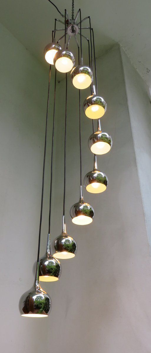 Swedish Cascade Chandelier Att. To Hans Agne Jakobsson For Markaryd, 1970s photo vintage