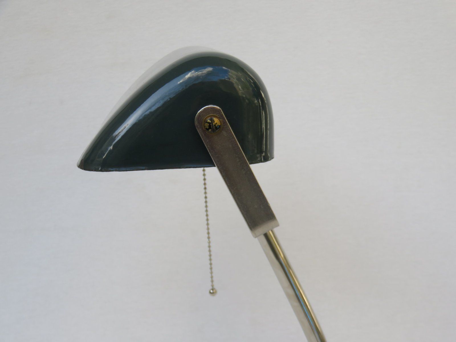 Art Nouveau Chromed Bankers Lamp From Lux photo vinterior