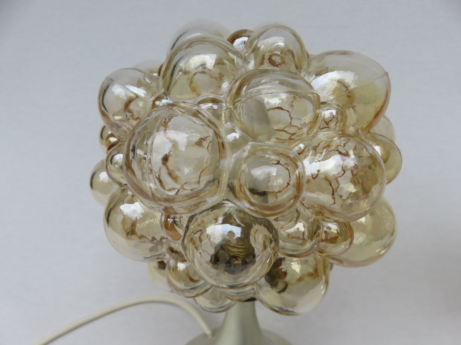 Bubble Glass Table Lamps By Helena Tynell For Limburg, 1960s, Set Of 2 photo for sale