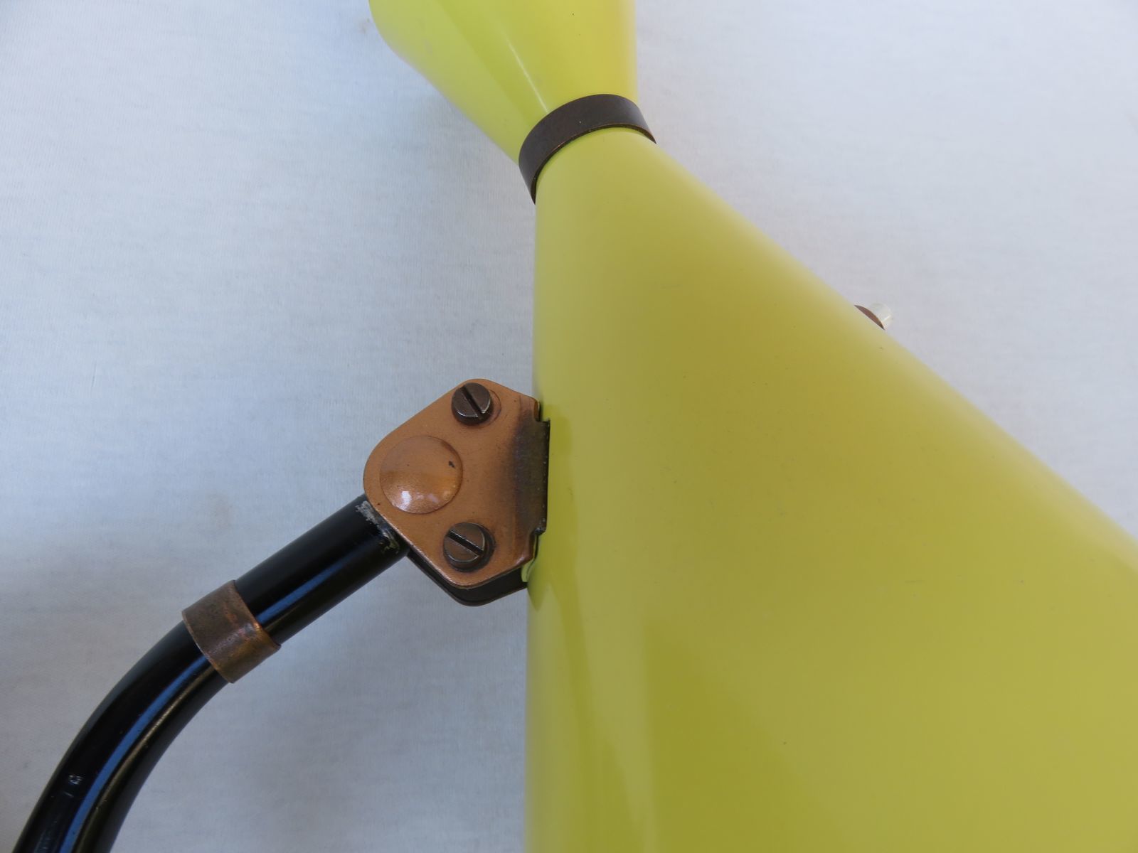 Extraordinary Yellow And Black Scissor Light From Helo Leuchten, 1960s photo vintage