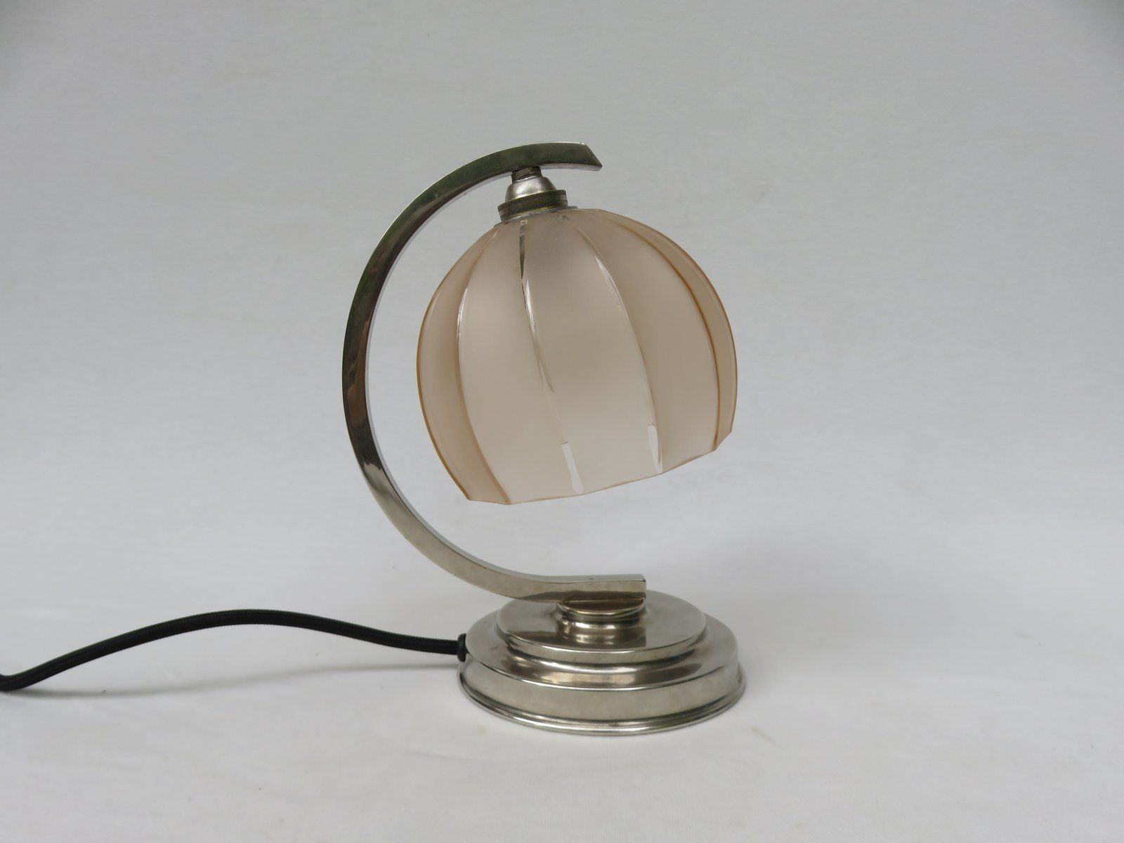 Elegant French Art Deco Small Table Lamps, Set Of 2 photo furniture