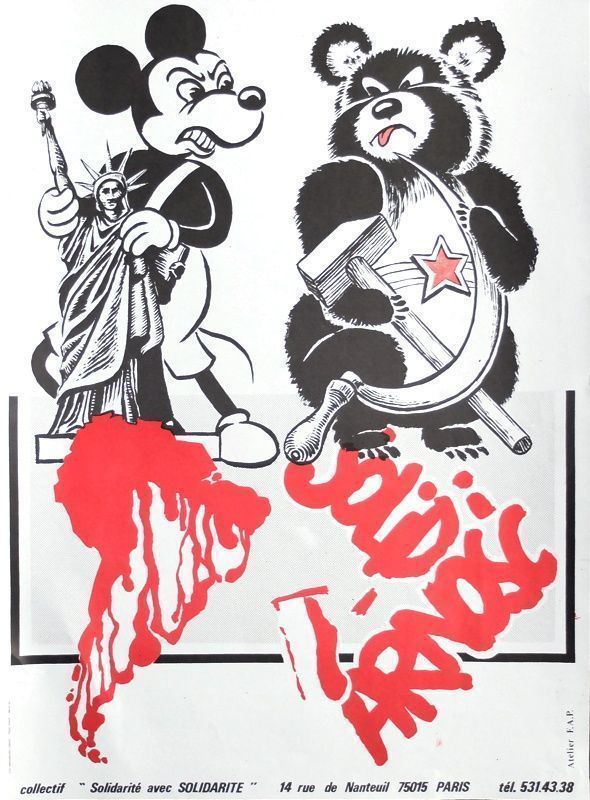 Solidarnosc   V Intage Poster Circa 1980   USA Urss   Solidarity Collect I Ve With Solidarnosc