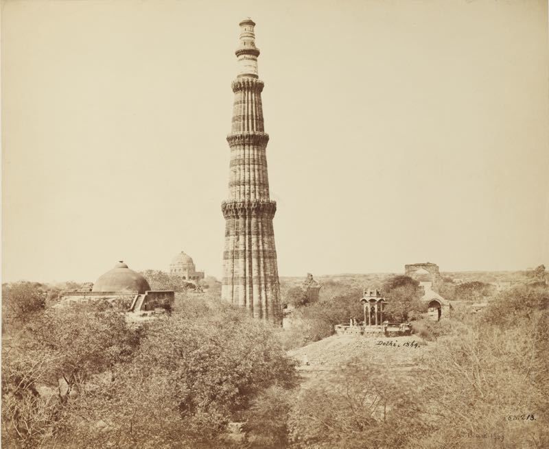 'Qutab Minar' India British Raj 19th Century Archival Pigment Print Unframed