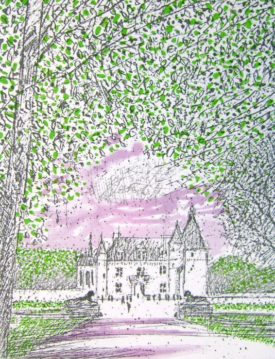 Bardone Guy   Lithograph   The Castle